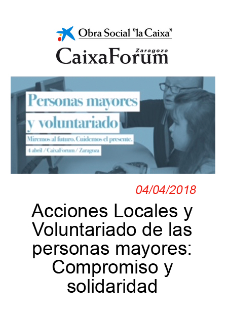 Conferencia: Acciones Locales y Voluntariado de las personas mayores: Compromiso y solidaridad.