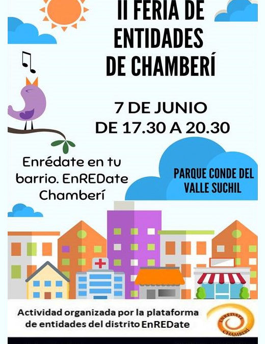 Fundación Pilares participa en la II FERIA de ENTIDADES de EnREDate en Chamberí. 07/06/2019