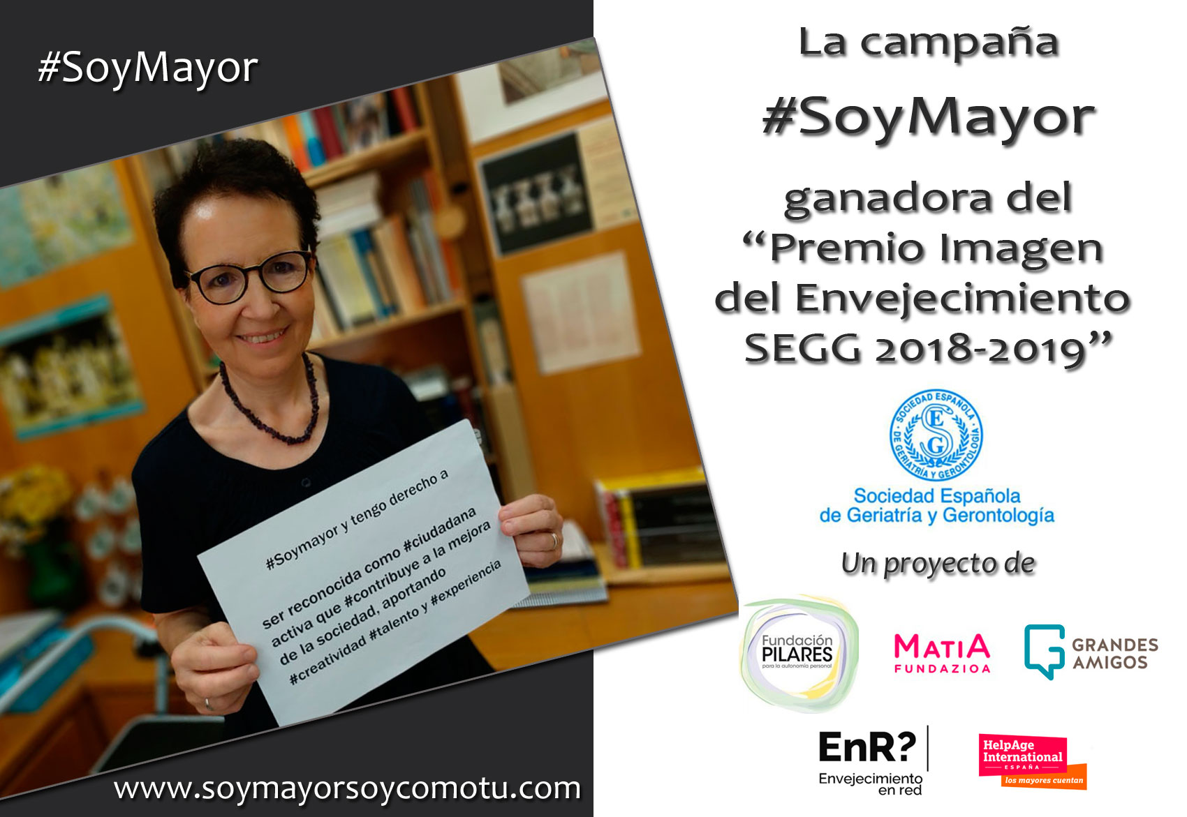 #SoyMayor: campaña por el 1 de octubre, Día Internacional de las Personas Mayores